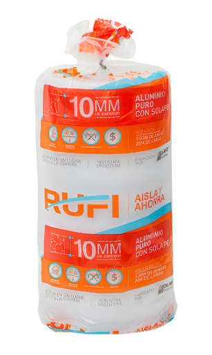 Aislante Espuma Simple Aluminio Isolant Rufi 10mm X 20mts2